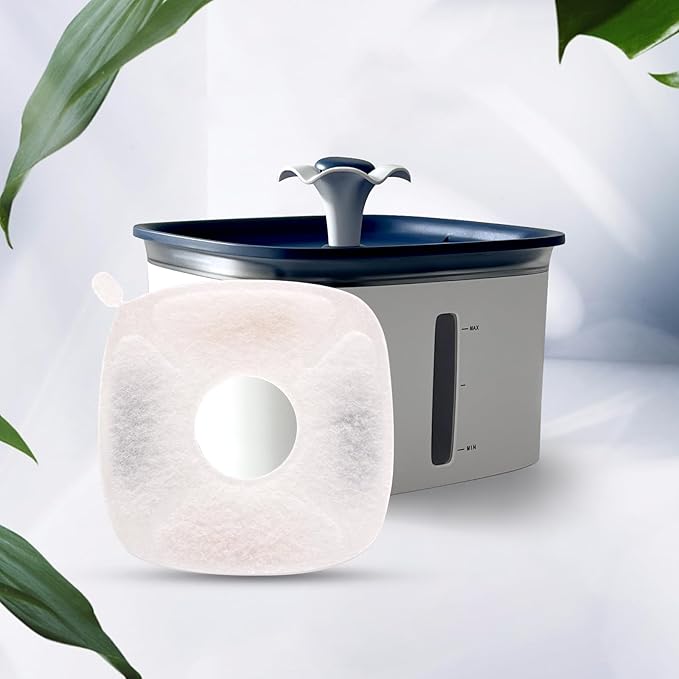 Pet Fountain Filters Compatible with 95Oz/2.8L Dog Water Fountain (12 Filters& 12 Sponges)