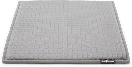 Paw Inspired Cooling Orthopedic Crate Pad for Dogs and Cats, Washable Memory Foam Dog Cooling Mat (23x17 Inch XS/Small Size for 24 Inch Kennel, Gray)