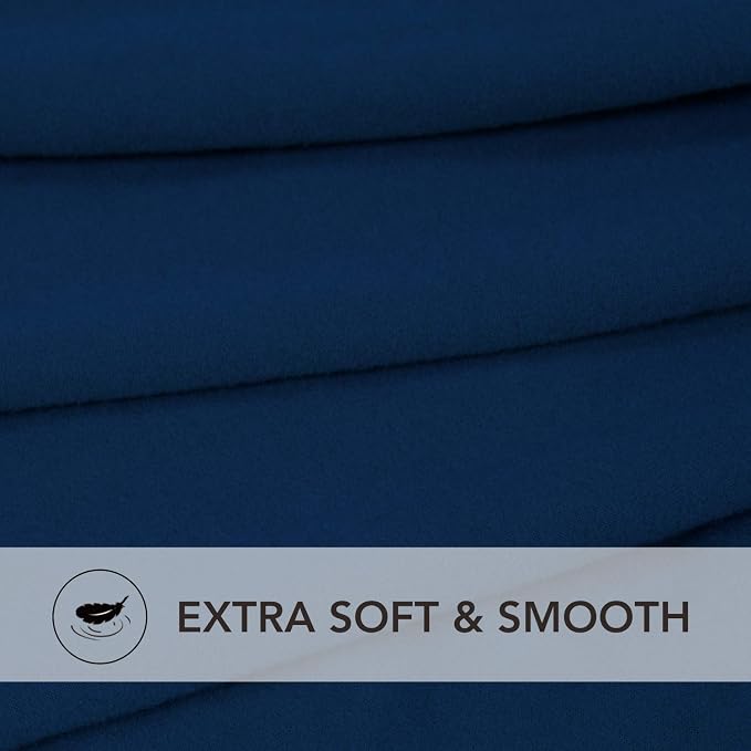 PureFit Super Stretch Sectional Couch Covers - 2 pcs Spandex Non Slip Sofa Covers with Elastic Bottom for L Shape Sectional Sofa Couch, Great for Kids & Pets (3 Seat Sofa + 3 Seat Chaise, Navy)