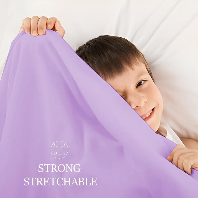 Sensory Bed Sheet for Deep Pressure Therapy – Spandex Bed Sheet – Sensory Compression Blanket for ADHD, Autism – Breathable & Hypoallergenic, Lila, Queen Size