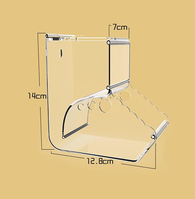 Automatic Hamster Feeder, Clear Acrylic Automatic Pet Feeder Pet Food Dispenser, Hamster Food Bowl Guinea Pig Food Dispenser for Small Animal Feeding & Watering Supplies (L)