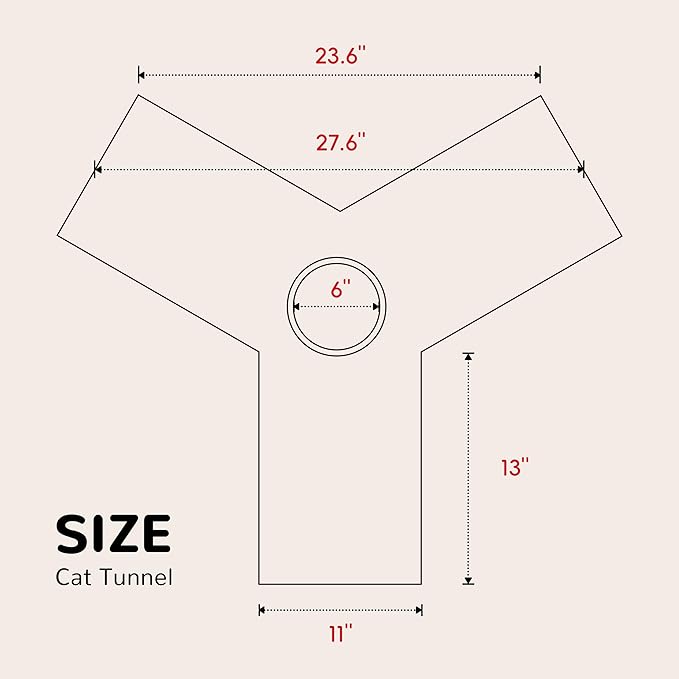 Tempcore 3 Way Collapsible Cat Tunnel for Indoor Cats, Pet Tunnel Bored Toys with Peek Hole & Ball for Puppy, Kitty, Kitten, Rabbit
