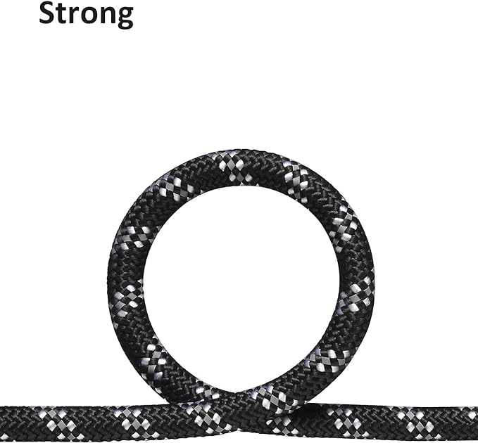 Reflective Rope Check Cord Dog Leash - 16FT/50FT, Heavy Duty for Large, Medium, Small Dogs - Walking, Camping, Yard