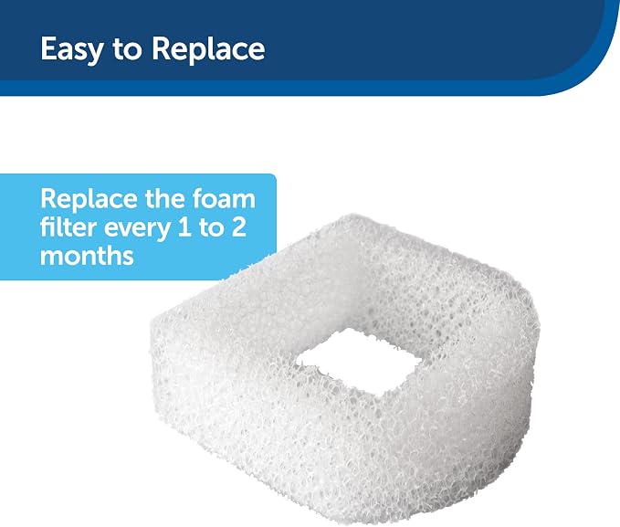 PetSafe Drinkwell Replacement Foam Filters - Compatible with PetSafe Ceramic and Stainless Steel Pet Fountains for Water Dispensers, (PAC00-13711), 2 Count (Pack of 12)
