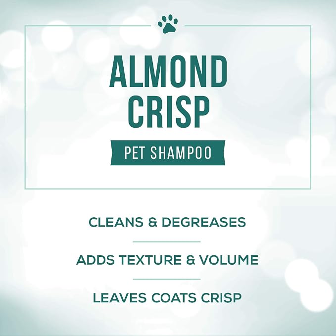 Nature's Specialties Almond Crisp Ultra Concentrated Dog Shampoo for Pets, Makes up to 8 Gallons, Natural Choice for Professional Groomers, Texturizing and Volumizing, Made in USA, 32 oz