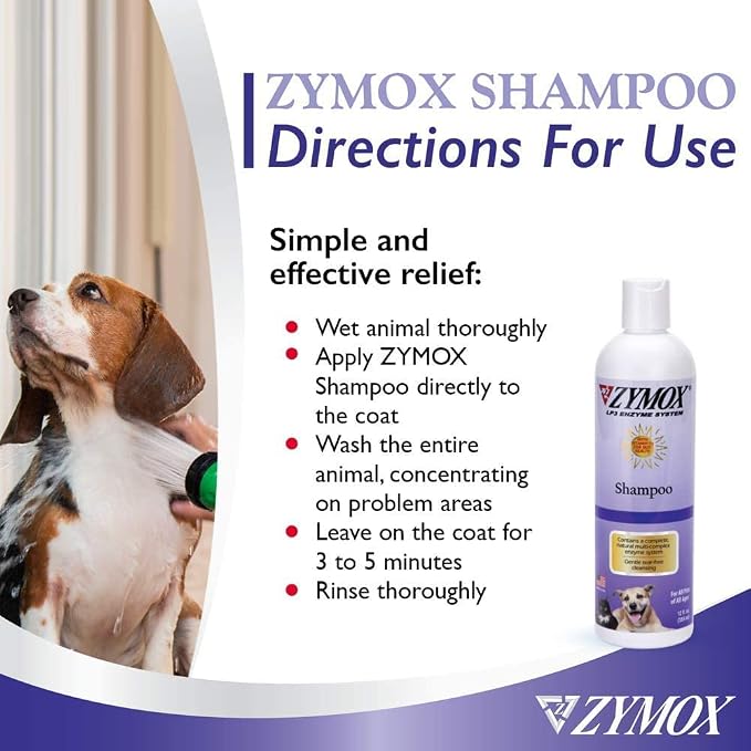 PET KING BRANDS ZYMOX Shampoo for Dogs and Cats, 12oz