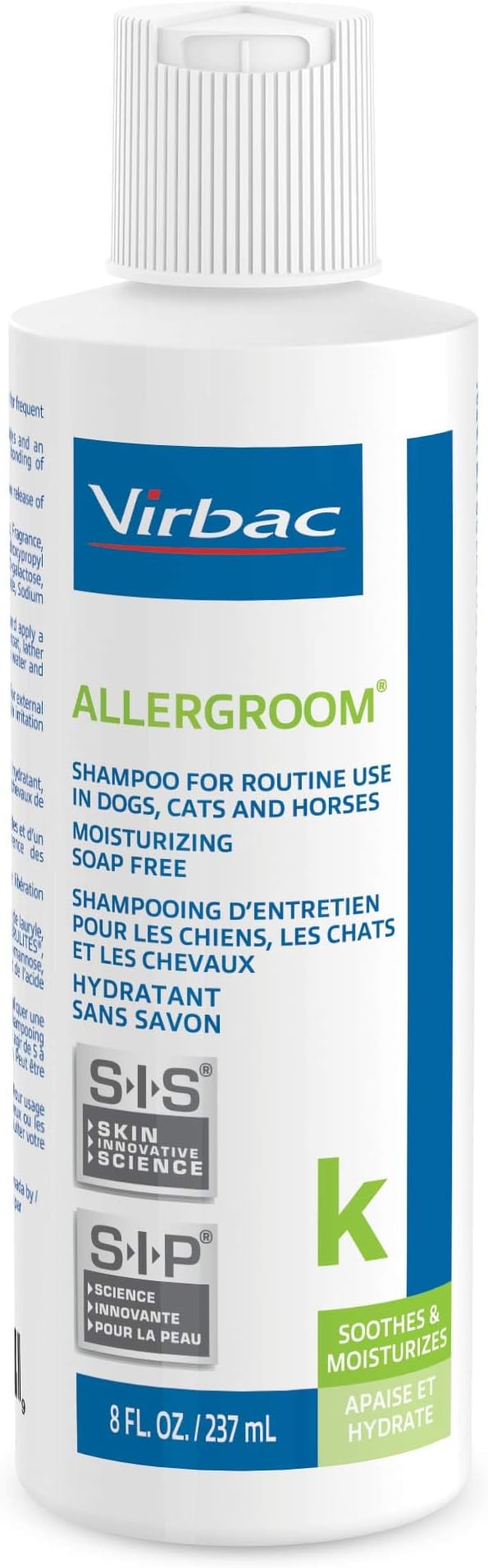 Virbac ALLERGROOM® Shampoo For Dogs, Cats & Horses (8 oz) - For Normal or Dry Skin