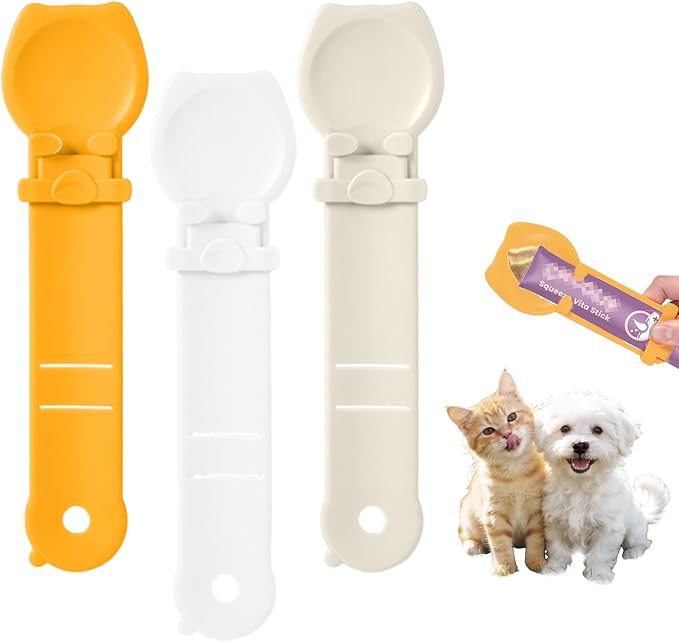 Pet Treats Feeder Spoon Squeeze Essential Tool for Pet Treats Suitable for Most Treats Strip for Cat