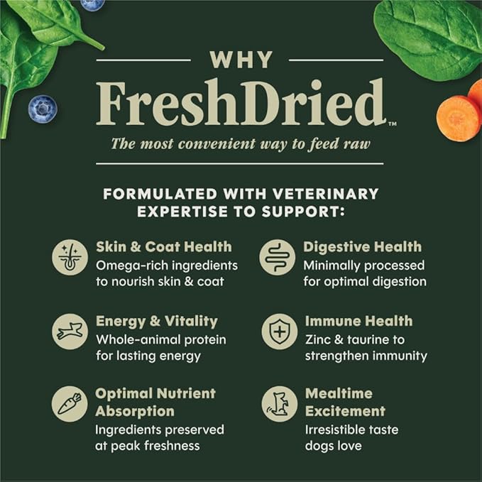 Instinct Freeze-Dried Meals, FreshDried Bites, Natural Dog Food, Grain-Free - Grass-Fed Beef, 25 oz. Bag