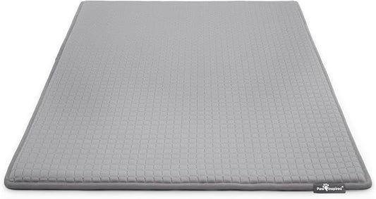 Paw Inspired Cooling Orthopedic Crate Pad for Dogs and Cats, Washable Memory Foam Dog Cooling Mat (41x28 Inch Large Size for 42 Inch Kennel, Gray)