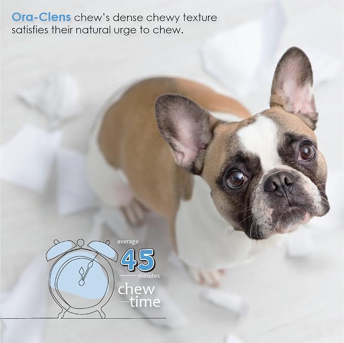 Oral Hygiene Chews for Small Dogs-Enzymatic Dental Treats for Daily Oral Care, Cleans Teeth and Freshens Breath, Reduces Plaque, Bacteria and Tartar Build Up Without Brushing-30 Chews
