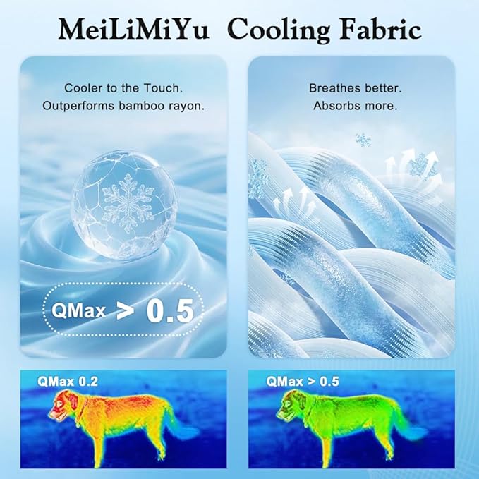Dog Cooling Mat Thicken Cooling Mat for Dogs Self Cooling Chew Proof Dog Bed Mats Non-Slip Dog Bed Mats (Q-Max>0.5) for Indoor & Outdoor Car Seats