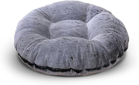 Bessie + Barnie Bagel Bed for Dogs and Cats – Round Pet Bed with 360-Degree Zipper, Waterproof Liner, Machine Washable Cover, Eco-Friendly Polyfill – Plush Donut Puppy Bed for Dogs