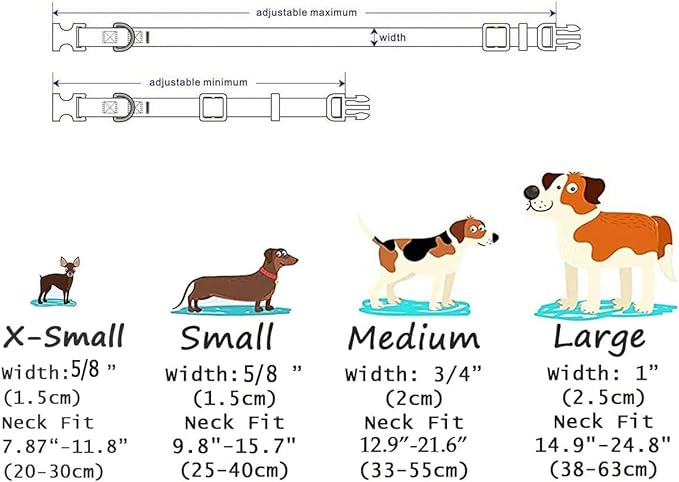 Mihqy American Flag Dog Collar - Patriotic, US Flag Pattern, Star & Stripes, Fourth of July Dog Collar, Adjustable for Small Medium Large Dogs(Classic US,L)