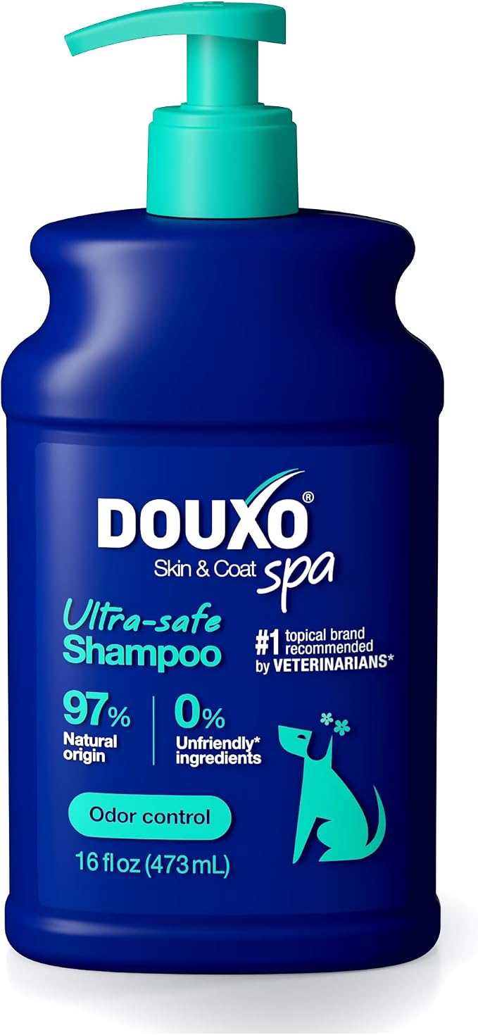DOUXO SPA Dog Shampoo for Smelly Dogs, 16 fl oz, Hydrates the Skin, Removes Bad Odor, Leaves the Coat Soft and Smelling Great, Ultra-Safe Formula
