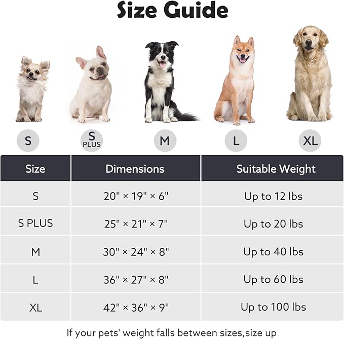 JOEJOY Large Dog Beds Large Sized Dog, Removable Washable Cover Orthopedic Soft Faux Rabbit Fur Pet Bed, Anti-Slip Fluffy Plush Faux Rabbit Fur Puppy Bed, 36"x27"x8", Leopard Print, Beige