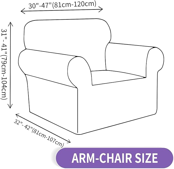ZNSAYOTX Super Stretch Chair Slipcover Universal Sofa Chair Covers for Living Room Dogs Pet Furniture Protector Spandex Armchair Slipcovers with Anti Slip Foam Sticks (Peacock Teal, Chair)