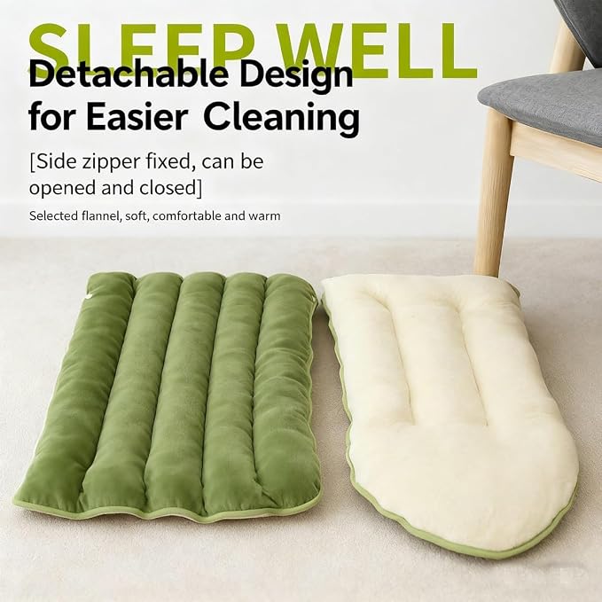 Pet Winter Cave, Warmth Cozy Comfort Plush Pet Cave, 360° Nesting Design, Snuggle Season Just Got Fluffier, Calming Plush Anti-Anxiety Cuddler Beds with Removable Cushioned (Beige,L)