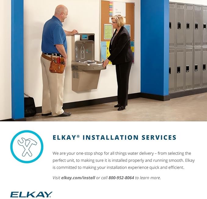 Elkay EZH2O Bottle Filling Station & Versatile Bi-Level ADA Cooler, Filtered Non-Refrigerated Light Gray