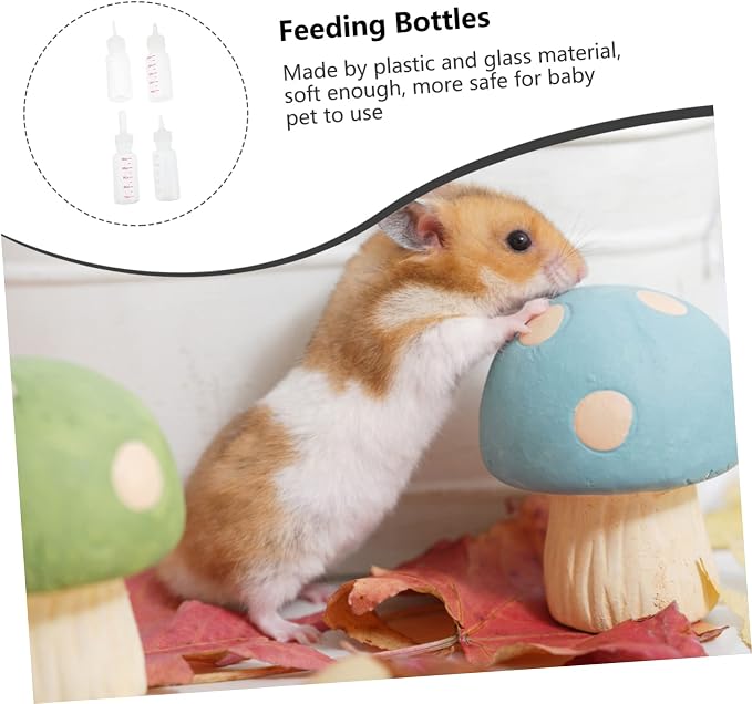 BESPORTBLE 4pcs Silicone Pet Feeding Bottles for Dogs and Cats Durable Nursing Bottles with Measurement Scale Easy to Clean and Portable Pet Supplies