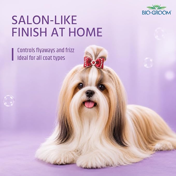 Bio-Groom Silk Creme Rinse Dog Conditioner - Conditioner for Dogs & Puppies, Residue Free Wash, Cruelty Free, Rehydrates Skin & Strengthens Coats, Gentle & Safe - 12 Fl Oz 1-Pack