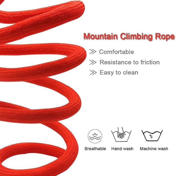 MayPaw 4/6 /8/10 FT Dog Leash, Classic Solid Colors, Strong Nylon Rope Dog Leash Reinforced with Leather Tailor Connection Heavy Duty Silver Clasp (red, 8ft*1/2")