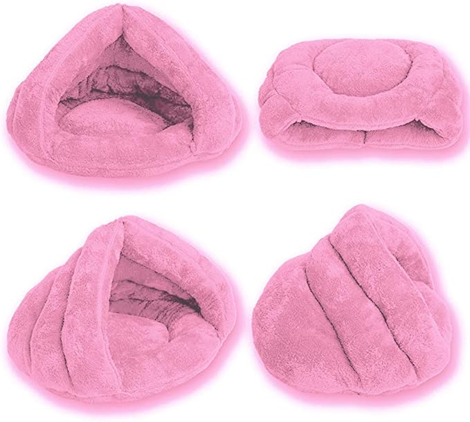Pet Tent Cave Bed for Small Medium Cats Dogs Pets Sleeping Bag Thick Fleece Warm Slipper Dog Bed Cuddler Burrow House Hole Igloo Nest Cozy Triangle Bed for Cat Puppy
