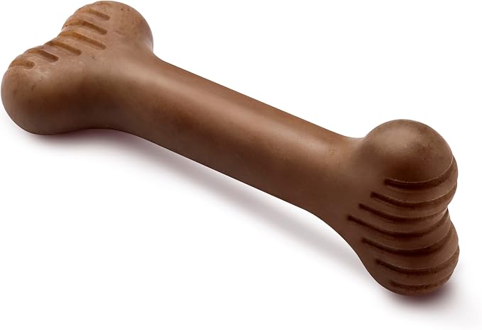 Benebone Bone Durable Dog Chew Toy for Aggressive Chewers, Real Bacon, Made in USA, Large