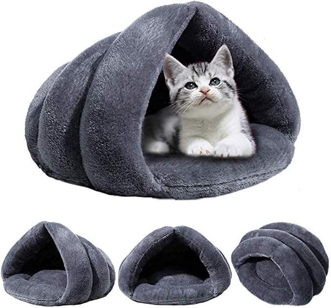 Pet Tent Cave Bed for Small Medium Puppies Kitty Dogs Cats Pets Sleeping Bag Thick Fleece Warm Soft Dog Cuddler Burrow House Hole Igloo Nest Cozy Bed for Cat Puppy