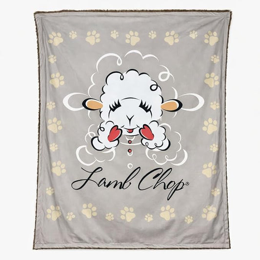 Lamb Chop Blanket | Dog Blanket | Fluffy Fleece Lamb Chop Premium Soft Pet Throw | Snuggle Up Your Pup in Cozy Comfort | Multicolor | 36x36 Inches | Officially Licensed