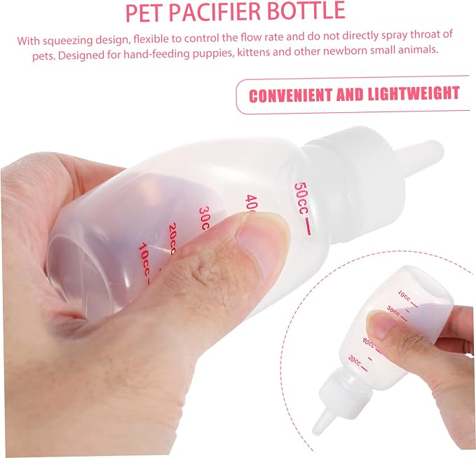 BESPORTBLE Pet Feeding Bottle and Dropper for Cats and Dogs Accurate Scale for Controlled Feeding Safe Material Lightweight Design for Easy Use
