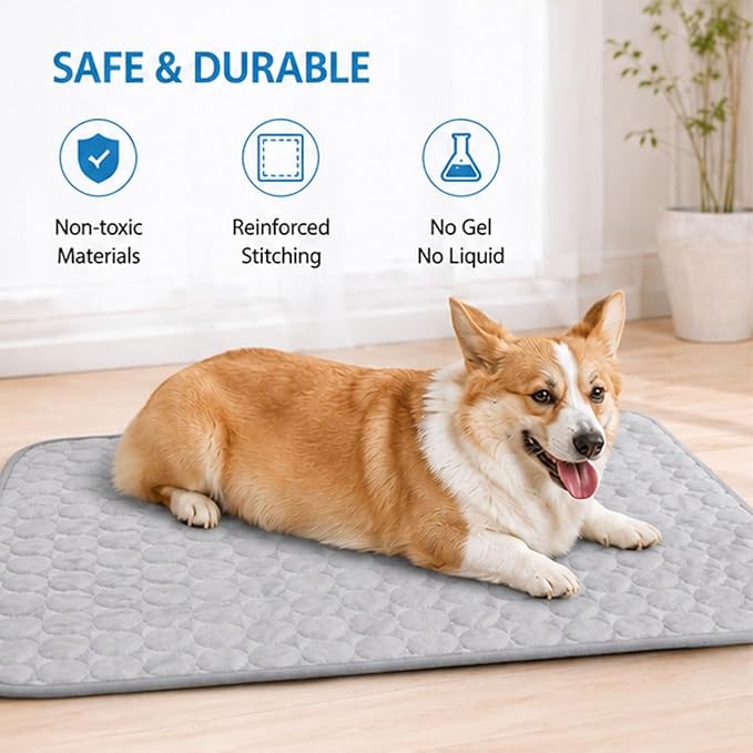 Pawlab Cooling Mat,Pawlab Cooling Mat for Dogs,King Size Self Cooling Mattress (Pink, Small)