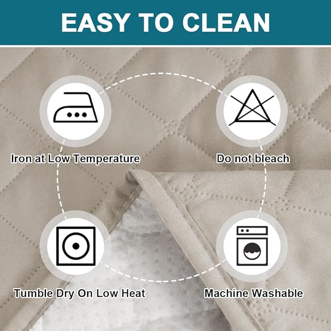Turquoize 100% Waterproof Futon Cover Futon Slipcover Washable Armless Sofa Bed Slipcover Protector Seat Width Up to 70" with Adjustable Elastic Strap Anti-Slip for Dogs, Pale Oak