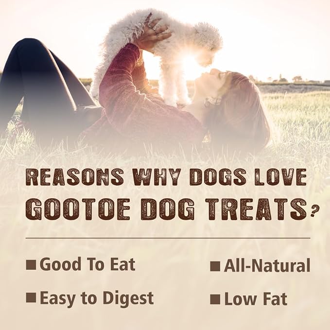 Gootoe Turkey Tendons for Dogs – All-Natural, Hypoallergenic Dog Treats, Rawhide Alternative, Long Lasting Puppy Chews, Healthy Dog Treats for Small Breeds, Bone (S), 1 lb