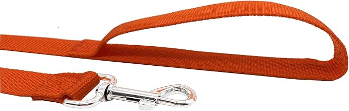 Nylon Dog Training Leash, Traction Rope, 4Ft /5 Foot /6 Feet Long, 5/8 inch 3/4 Inch 1 Inch Wide, for Small and Medium Dogs (1'' x 12 FT, Orange)