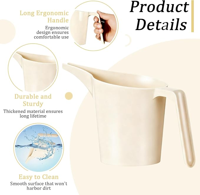 Relaxweex 2 Pcs Bird Seed Scoop, Pet Food Bird Seed Scoop Large Capacity Suitable Narrow Spout Suitable for Tube Feeders for Filling Avian Birds Feeders Small Animal Food (Beige)