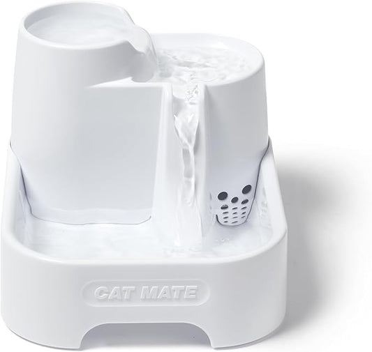 Cat Mate Multi-Level Pet Water Fountain (335) - BPA and BHT Free 3-Stage Filter, for Cats & Small Dogs, Quiet and Hygienic Drinking Fountain, 70 fl. Oz Capacity