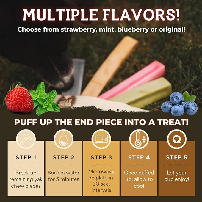 Bully Bunches Premium Mint Himalayan Yak Chew for Dogs, 100g, All-Natural, Long-Lasting, Authentic Yak Milk, Healthy Dental Chew, High-Protein, Grain-Free (Medium, 3 Pack)
