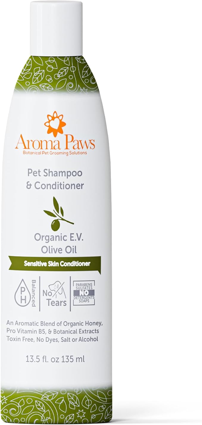 Dog Shampoo – Sensitive Skin Conditioner Formula, Oatmeal Free Skin Soother, Organic Olive Oil,13.5 Ounce,511