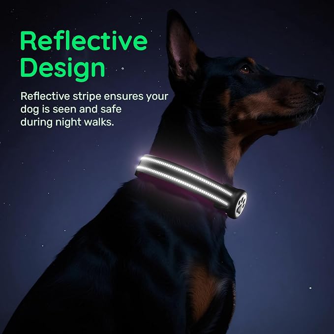 Airtag Dog Collar, Reflective Ultra-Durable Nylon Padded with QR Code Buckle & IP68 Waterproof Air Tag Holder Compatible for Apple AirTag, Comfortable for Small Medium Large Dogs(Black,S)