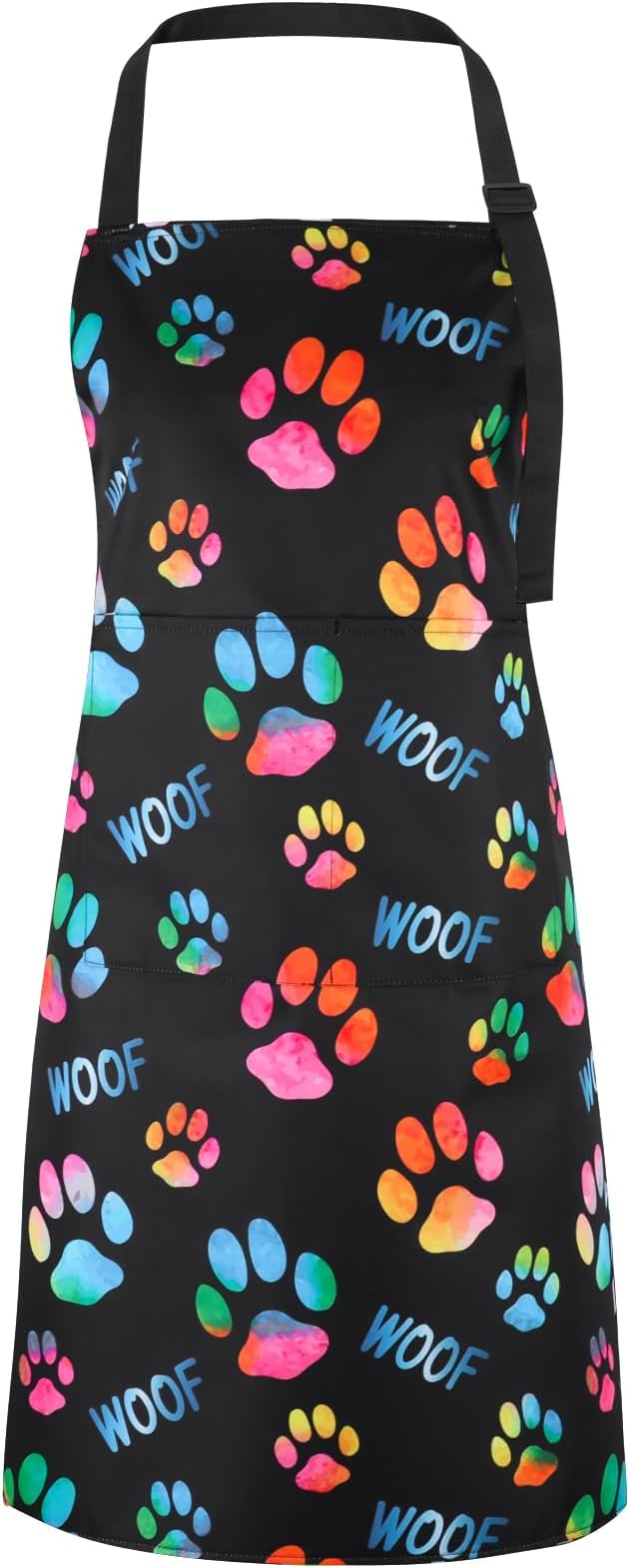 Dog Grooming Waterproof Apron with 2 Pockets, Cute Animals Puppy Dog Pets Apron