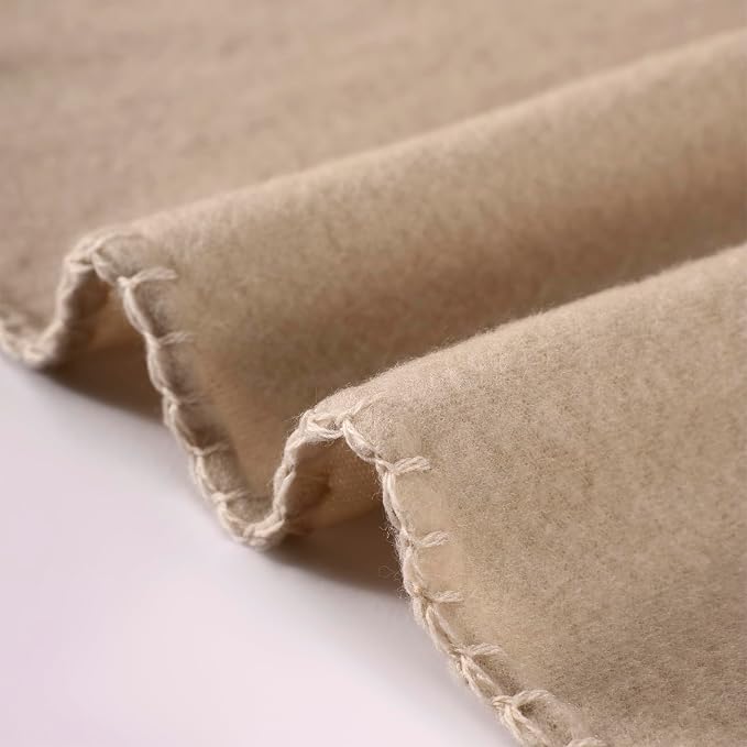 CAI TENG Fleece Throw Blanket Bulk Pack of 6 Lightweight Warm Throws Soft Cozy 50 x 60 inch Pet-Friendly Khaki
