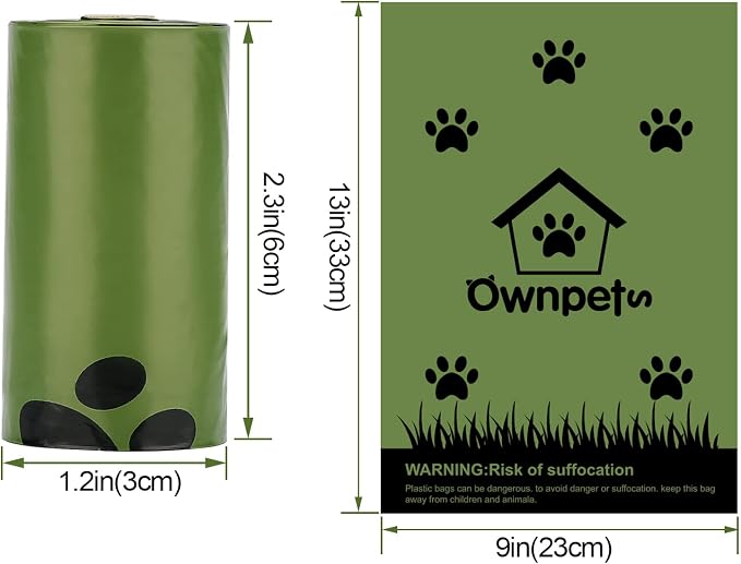 Ownpets Ultra Thick Lavender-Scented Dog Waste Bags, Leak-proof Large Pet Poop Bags for Dogs, 360 Count