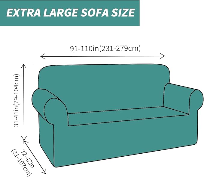 YEMYHOM Couch Cover Latest Jacquard Design High Stretch Extra Large Sofa Covers Pet Dog Cat Proof Oversized Slipcover Non Slip Magic Elastic Furniture Protector (X-Large, Leaf Pattern Light Gray)