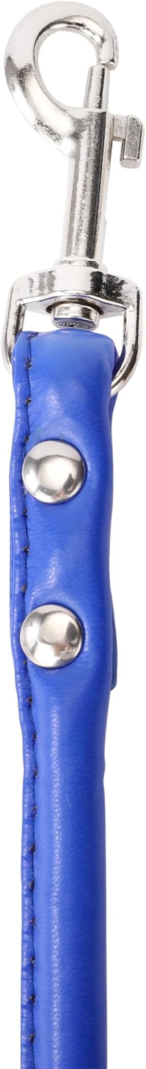 Deep Blue Soft Leather Dog Leash for Small,Medium Dog Walking, Comfortable Leather Handle, 4 ft Deep Blue