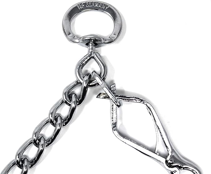Herm Sprenger Chrome Plated Steel Training Prong Collar with Quick Release Snap for Dogs, 21-22 in x 3mm, Neck Size UP to 18 inches