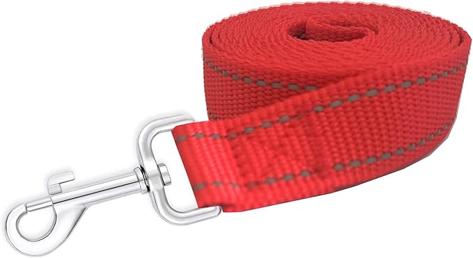 Reflective Dog Leash 4Ft /5 Foot /6 Feet Long, 1 Inch Wide, for Small and Medium Dogs
