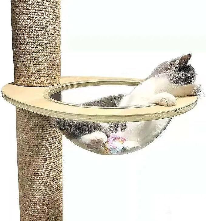 11.8" Acrylic Dome Clear Plastic Pet Cat Bubble Window Capsule Space Cover,