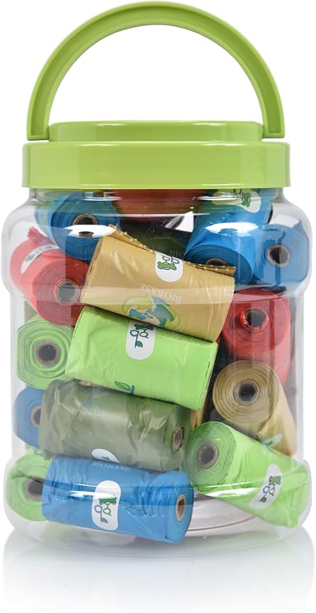 Greenbone Jar-O-Refills Dog Poop Bags & Dispenser, 28 Rolls - 336 Refill bags