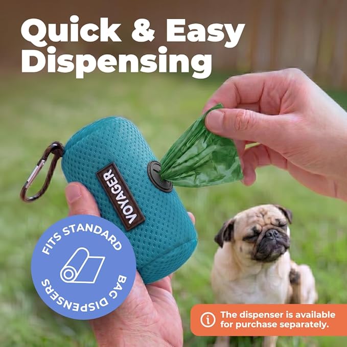 Best Pet Supplies Dog Poop Bags for Waste Refuse Cleanup, Doggy Roll Replacements for Outdoor Puppy Walking and Travel, Leak Proof and Tear Resistant, Thick Plastic - Green (Scented), 600 Bags